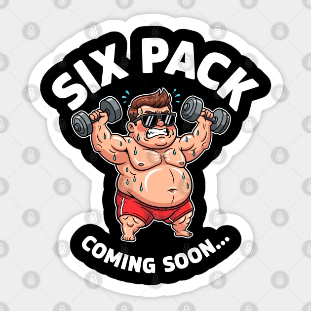Six Pack Coming Soon Sticker by enrynz